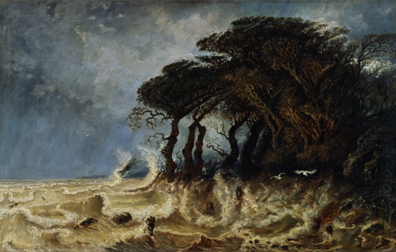 オンフルール付近の春の潮、1861年 作： ポール・ユエ