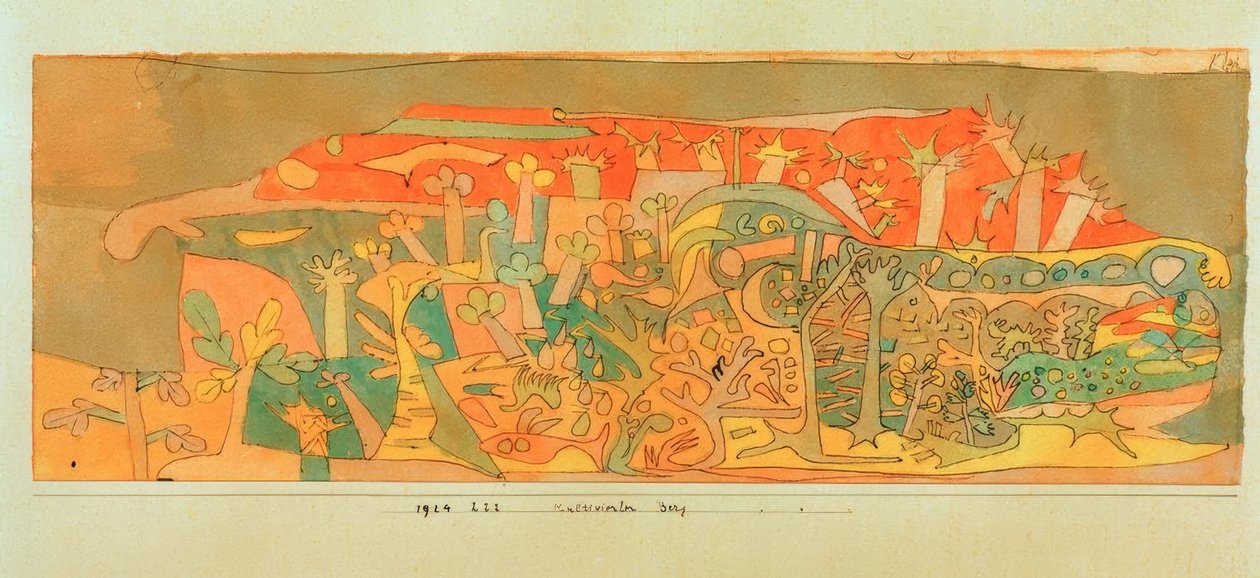 耕された山 作： ポール・クレー