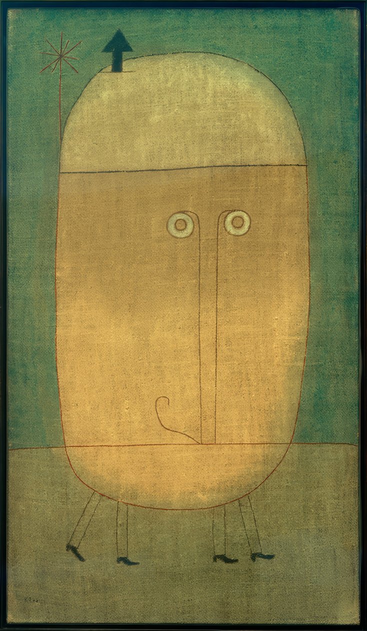 ポール・クレー、恐怖の仮面-絵画、1932 作： ポール・クレー