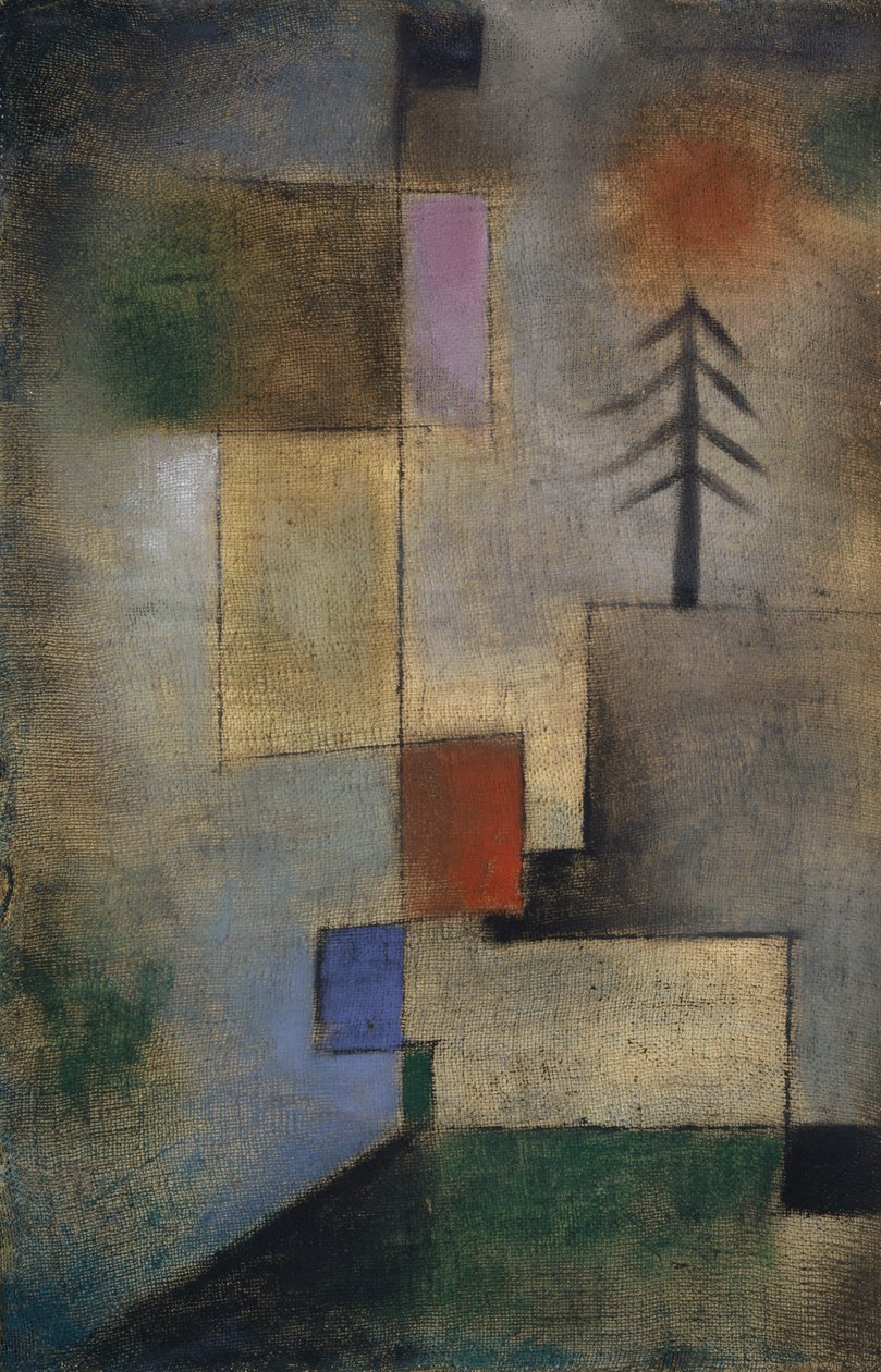 モミの木の小絵、1922年。 作： ポール・クレー