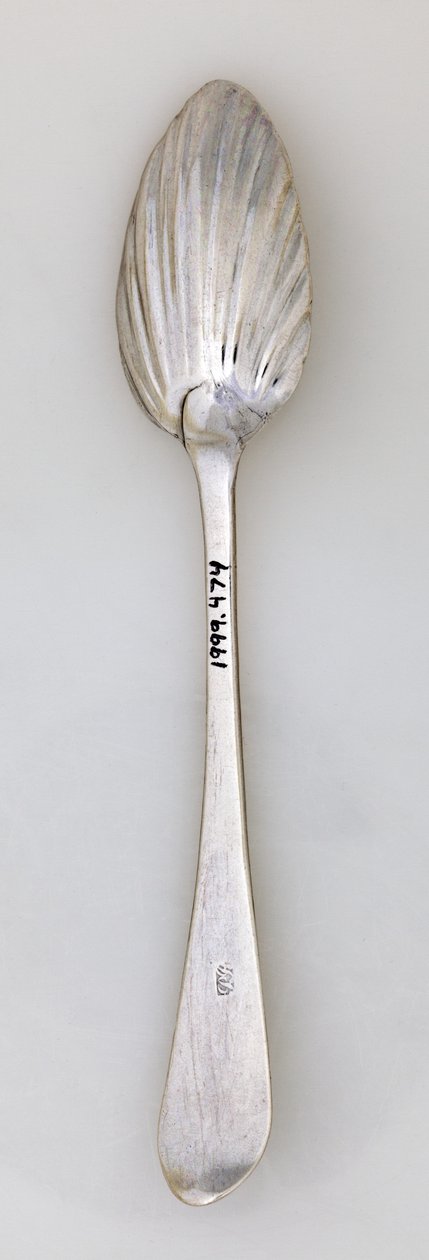 フルートティースプーン、c.1785（シルバー） 作： ポール・リビア