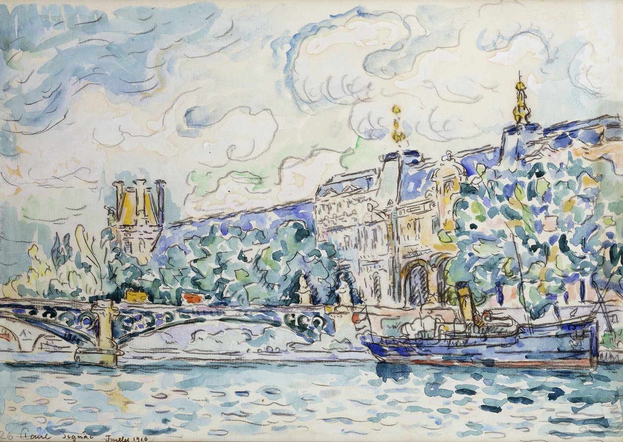 ルーブル宮殿、1910 作： ポール・シニャック