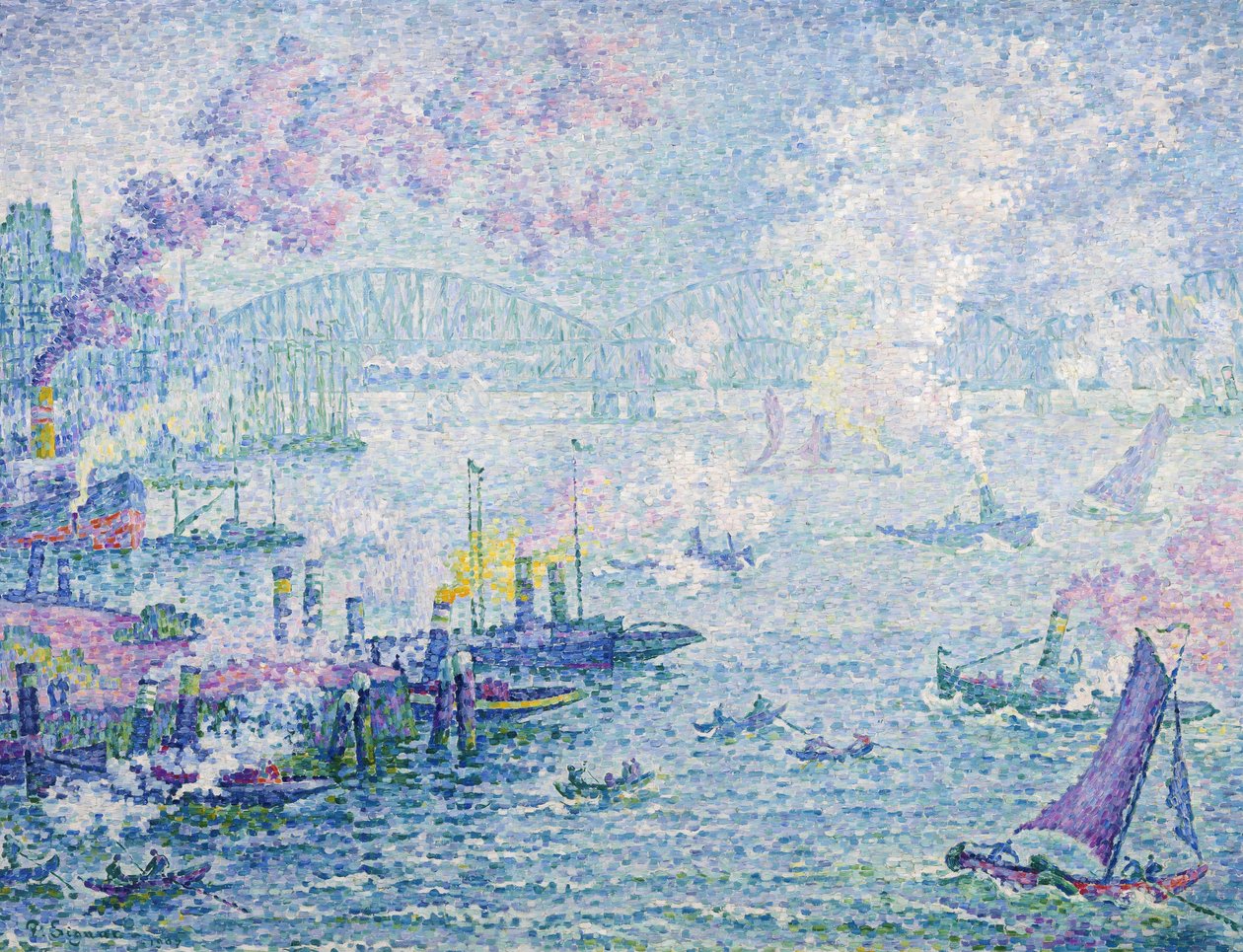 ロッテルダム港、1907 作： ポール・シニャック