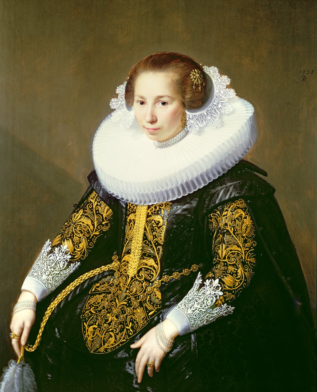 ヴァンファースト夫人の肖像画（1組：132049）、1628 作： ポール・モアレルス