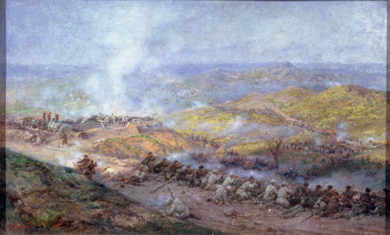 1884年に1877年から78年にかけてのロシア-トルコ戦争の様子 作： パベル・コワレフスキー