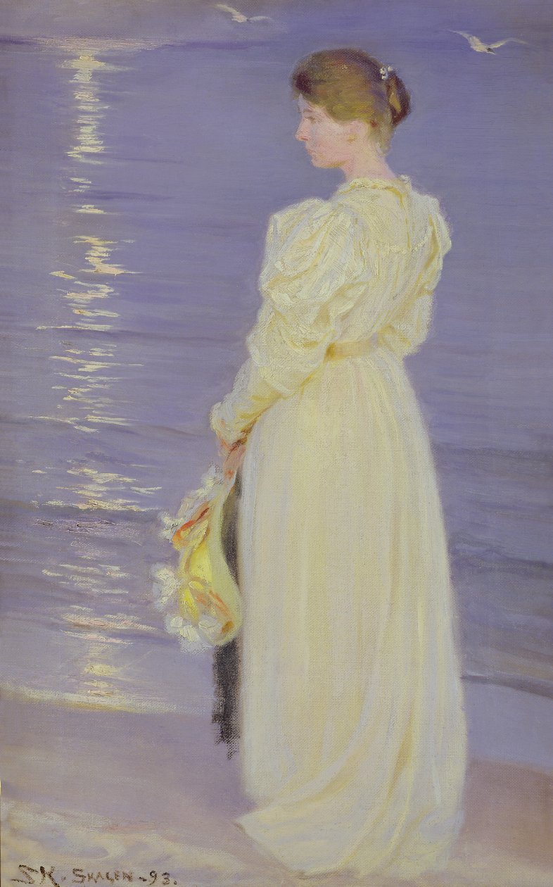 浜辺の白衣の女、1893 作： ペダー・セヴェリン・クロイヤー