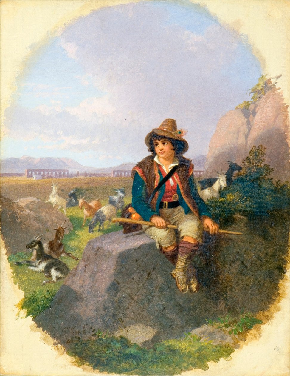 ロマス・カンパーニャの山羊飼い」1870年代 作： ペンリーウィリアムズ