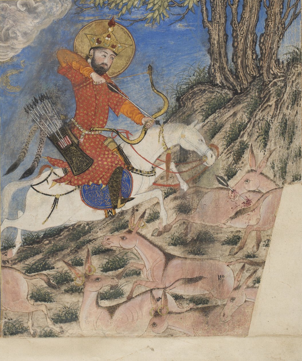 Bahram Gur Hunting Onagers 作： ペルシャ語学校