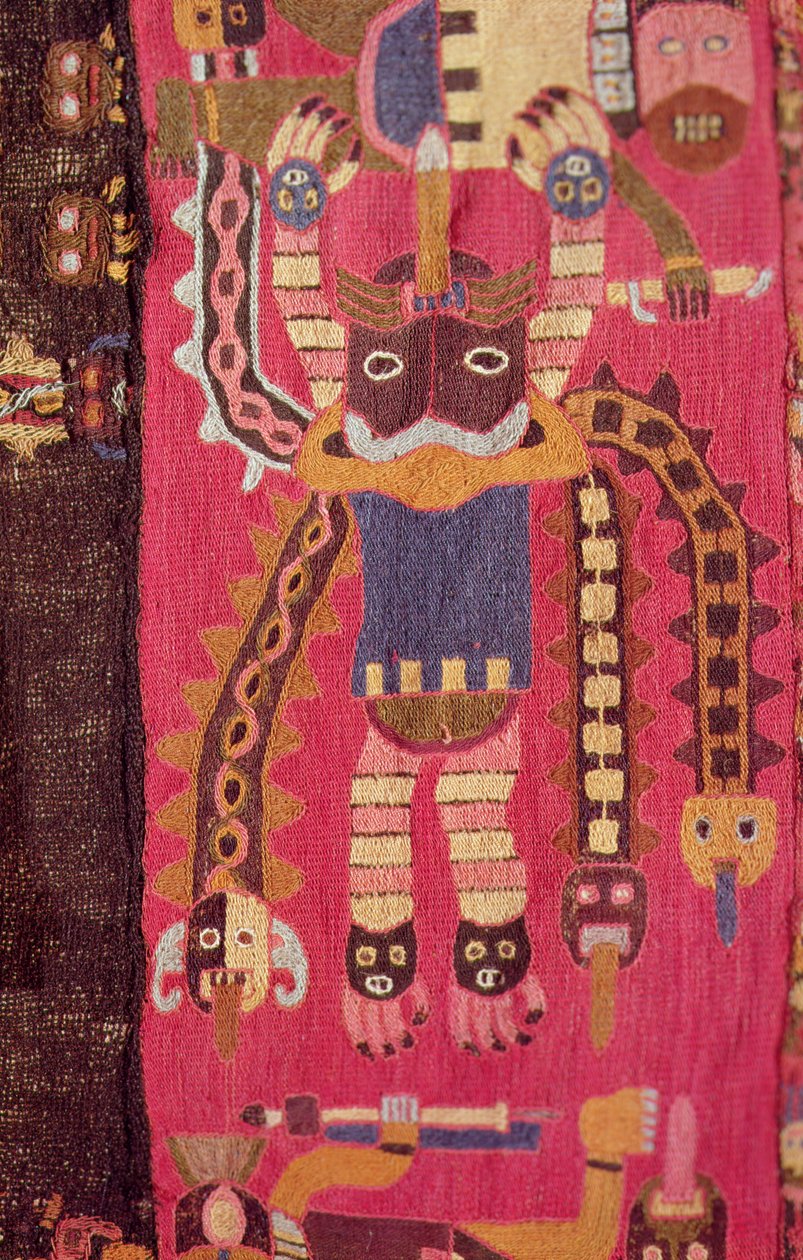 神の羊毛図、パラカス文化（テキスタイル） 作： ペルーの学校