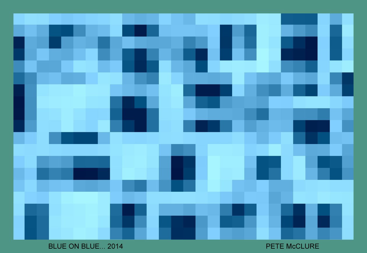 BLUE ON BLUE、2014年（デジタル画像） 作： ピーターマクルーア