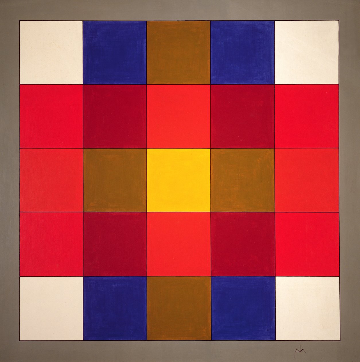 Subliminal Yellow Cross、1986（木材にアクリル） 作： ピーターマクルーア