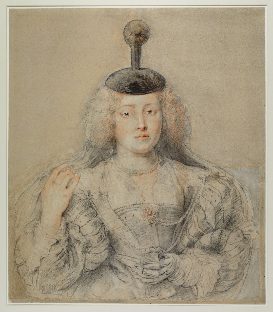 ヘレナ・フォーメント（1614-73）c.1630（紙に白でペンとインクとチョークを高くした） 作： ピーター・ポール・ルーベンス