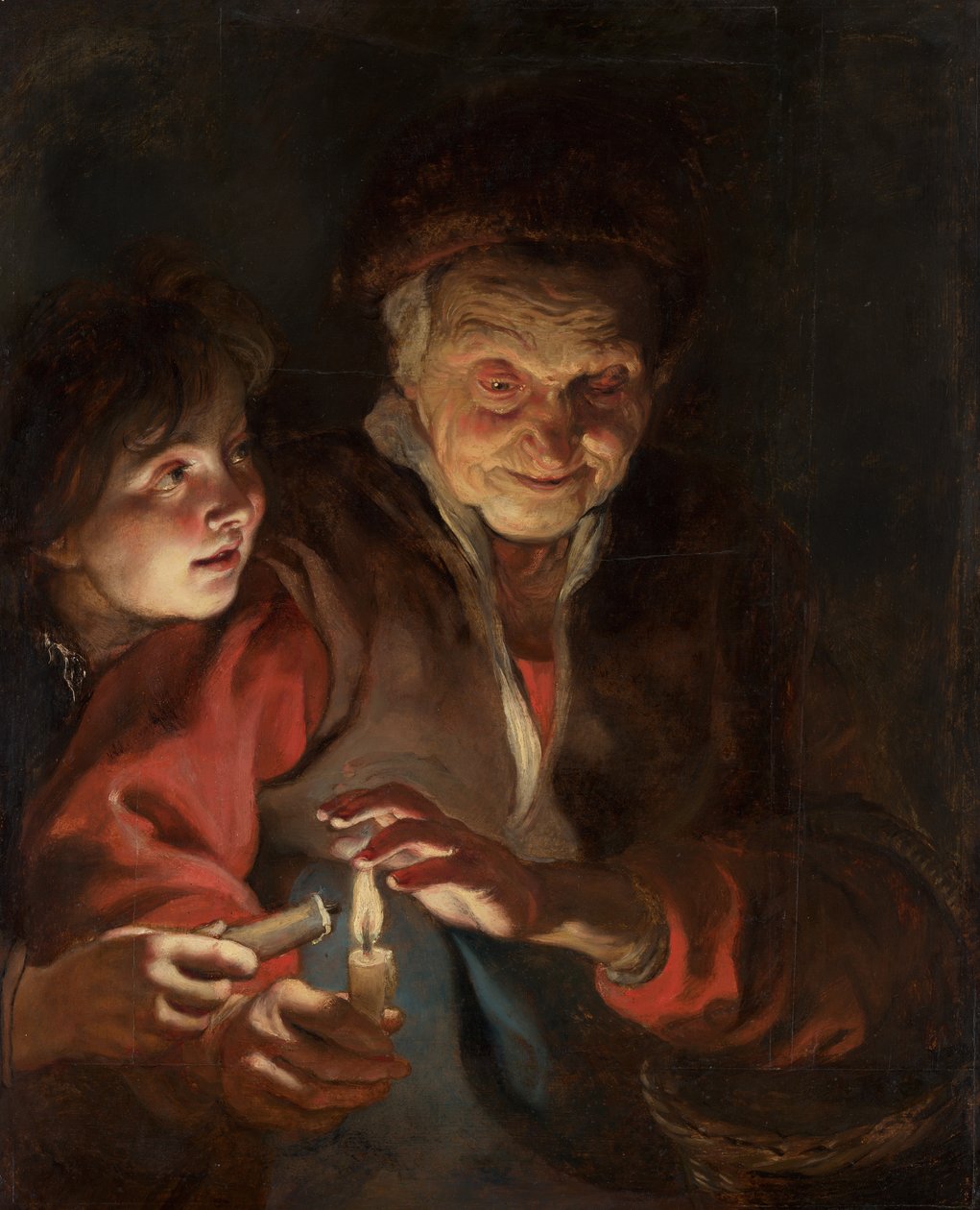 歳の女性とろうそくを持つ少年、1616-1617年頃 作： ピーター・ポール・ルーベンス