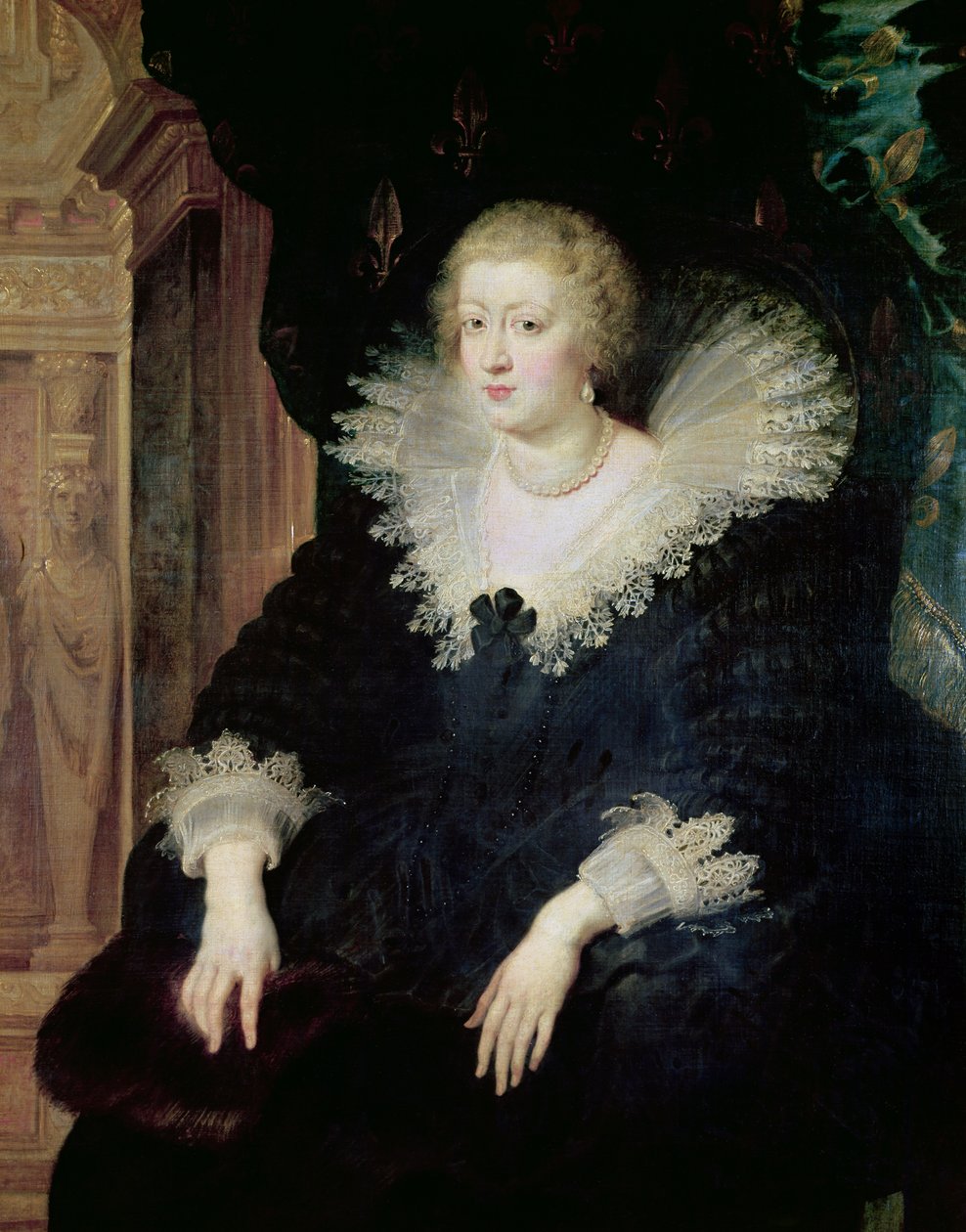 オーストリアのアンの肖像（1601-66）c.1622 作： ピーター・ポール・ルーベンス