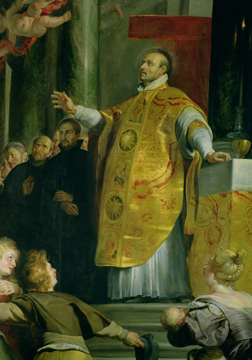 ロヨラの聖イグナチオのビジョン（c.1491-1556）聖人の詳細、1617-18 作： ピーター・ポール・ルーベンス