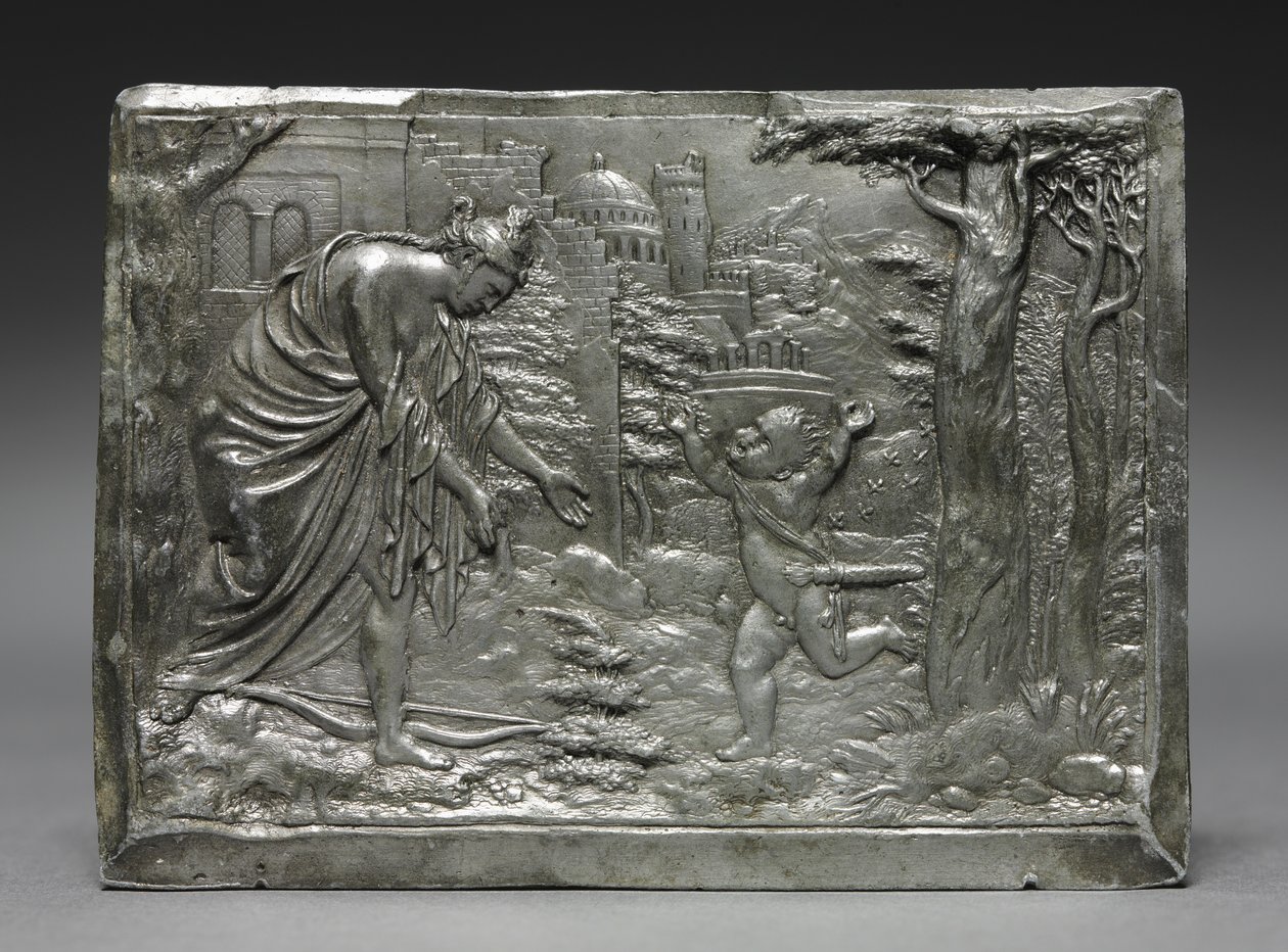 金星に不平を言うキューピッドc。 1540-1546。 作： ピーター・フレトナー