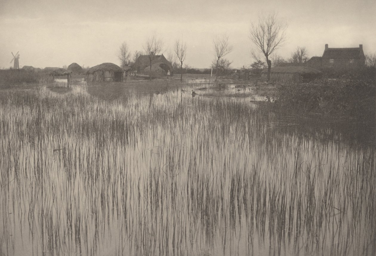 荒涼とした海岸、1886年（写真） 作： ピーター・ヘンリー・エマーソン