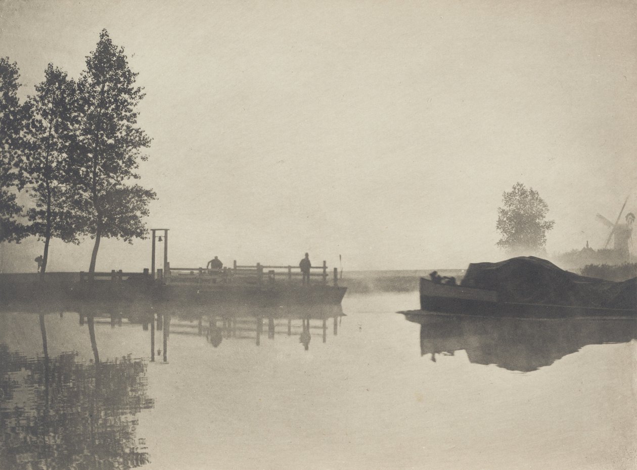 バッケナム・フェリー、1890-1891年、1893年印刷（写真） 作： ピーター・ヘンリー・エマーソン