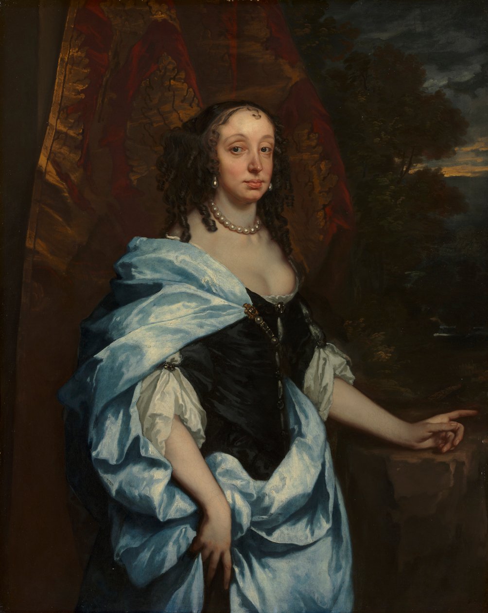 レネベ夫人の肖像、c。 1657 作： ピーター・レリー