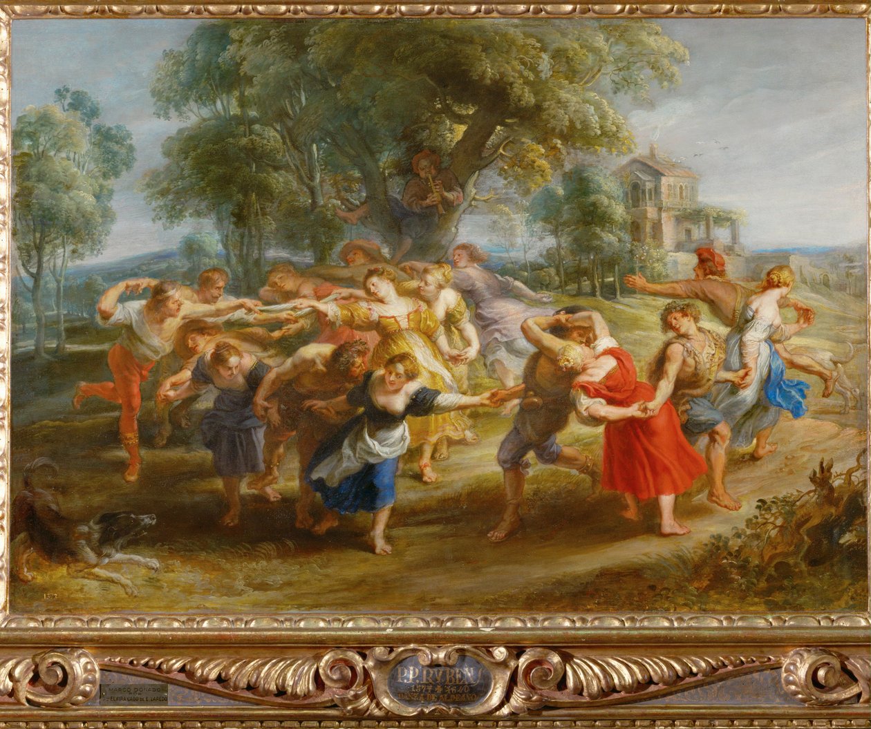 農民の踊り 1630年頃 木版画 作： ピーター・ポール・ルーベンス