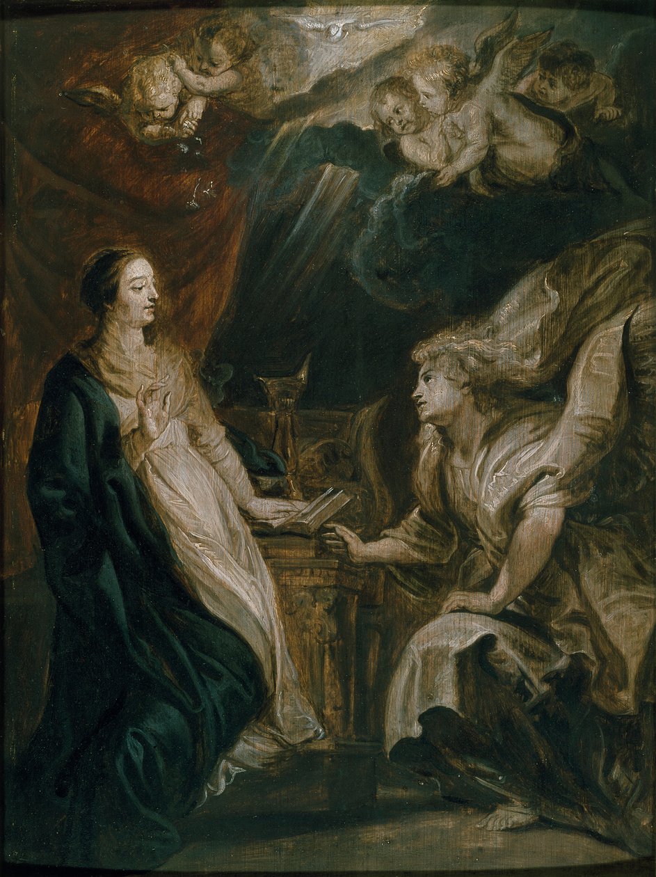 受胎告知、c1609 作： ピーター・ポール・ルーベンス