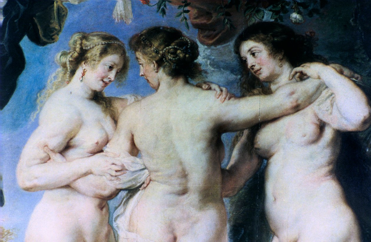 三美神、詳細、c1636-1638 作： ピーター・ポール・ルーベンス