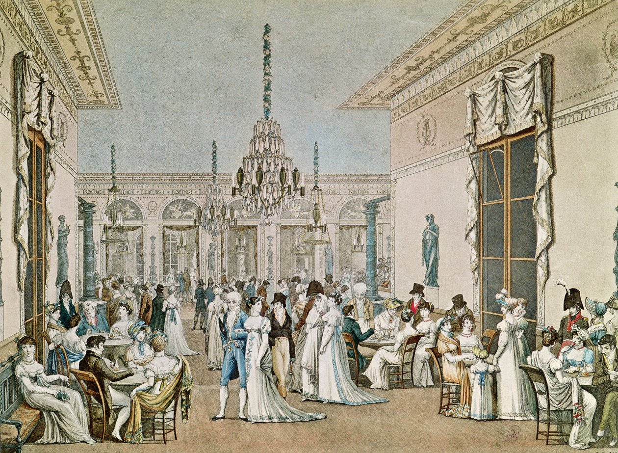 1807年のカフェフラスカティ（177420も参照） 作： フィリベール・ルイ・デビューコート