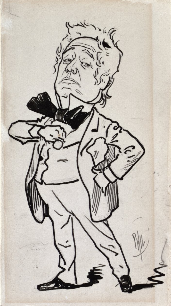 ジョニー・トゥール（1830-1906）（カードに鉛筆の跡が付いたペン） 作： フィリップ・ウィリアム・メイ
