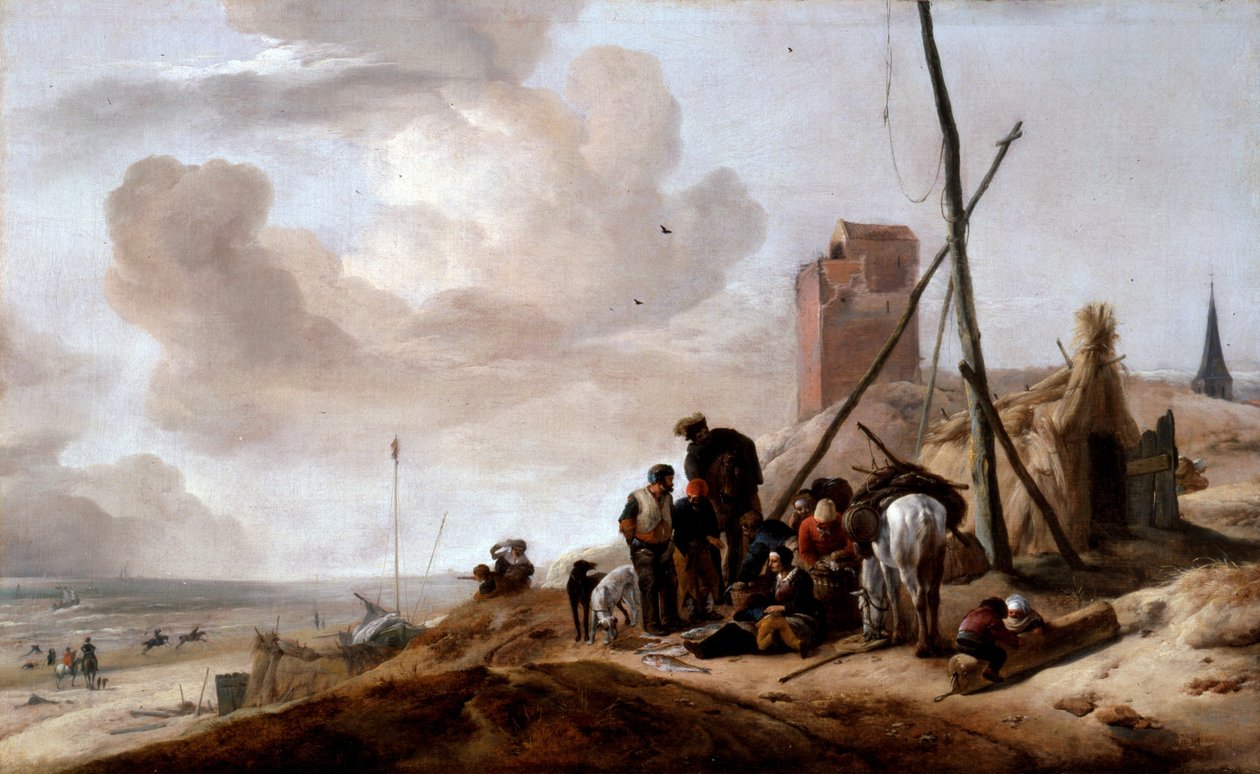 沿岸の風景 作： Philips Wouwerman