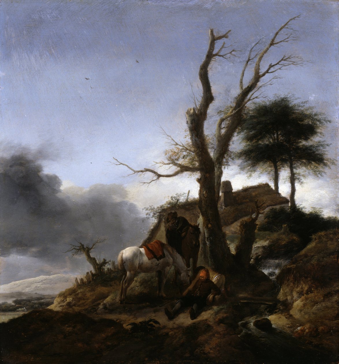 旅行者の停止 作： Philips Wouwerman