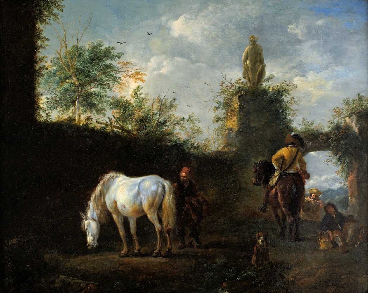 ホーキングパーティー、1665年頃 作： Philips Wouwerman