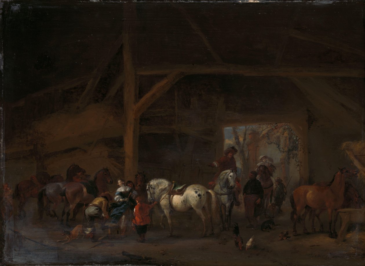 安定した 作： Philips Wouwerman