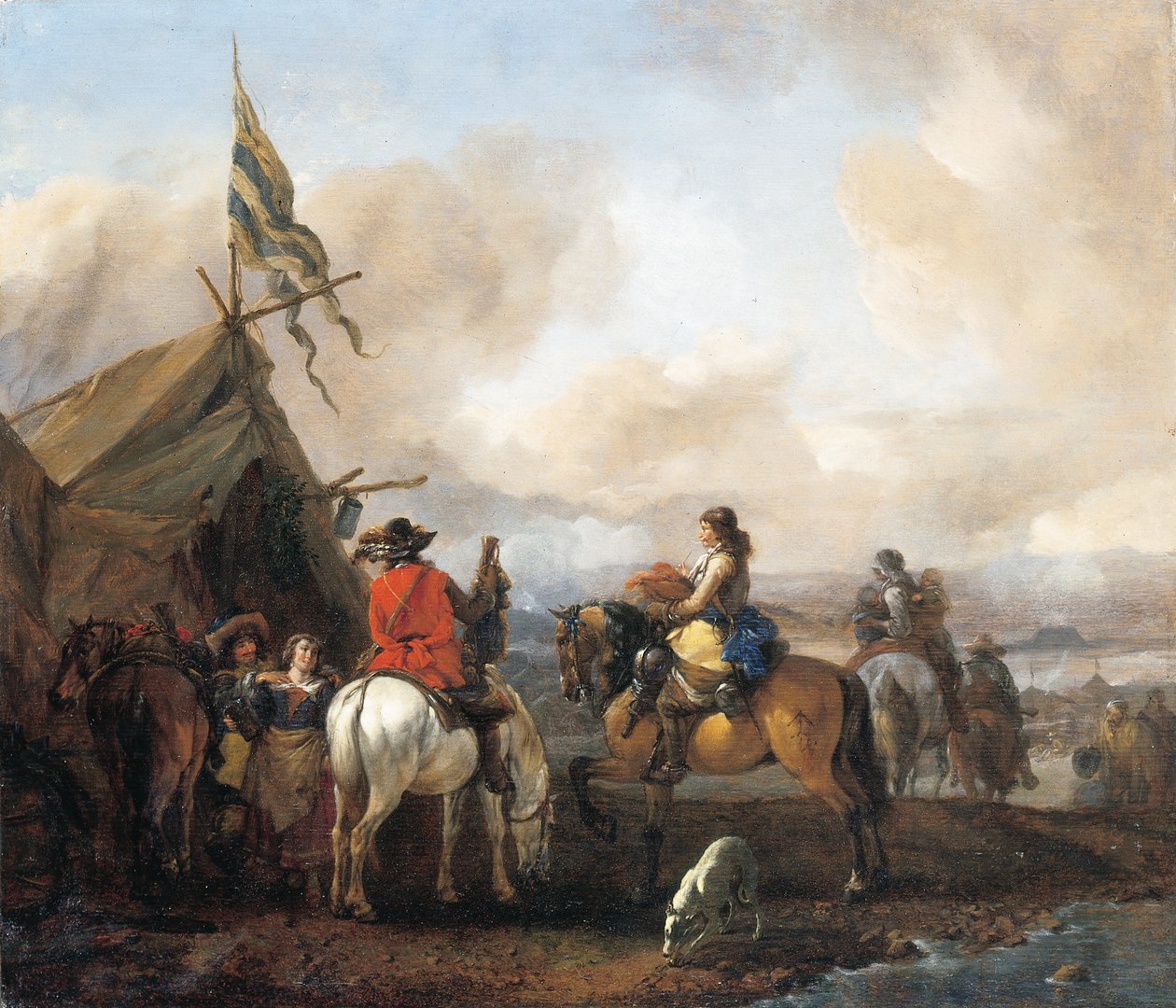 キャバリアーとの軍事野営地 作： Philips Wouwerman