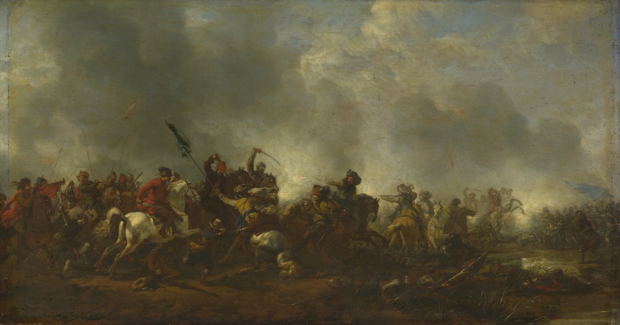 歩兵を攻撃する騎兵、1656-1668 作： Philips Wouwerman