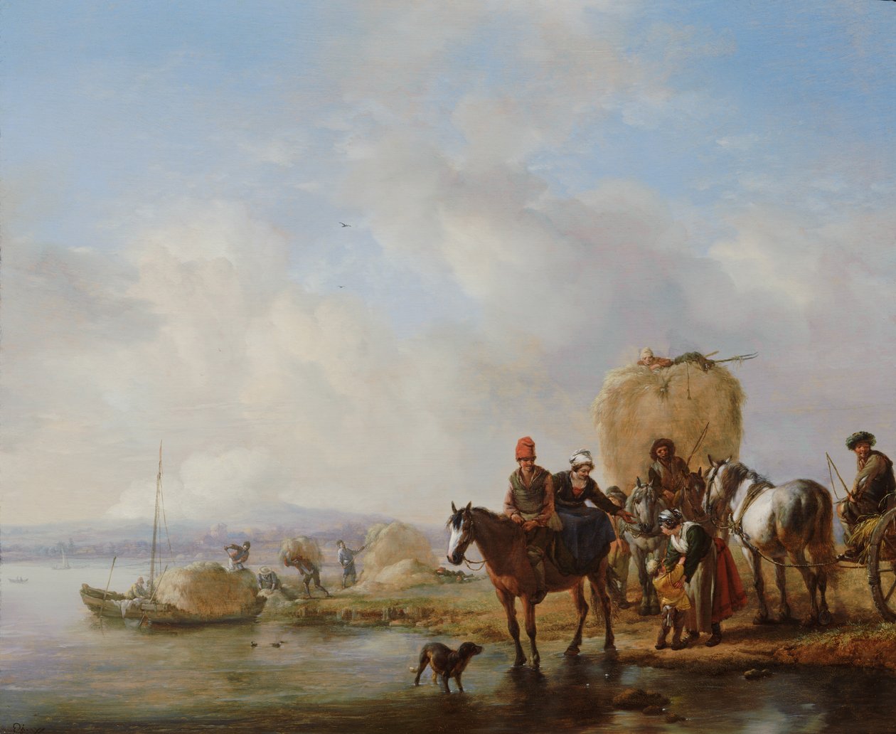 1650年頃の干し草ワゴン 作： Philips Wouwerman