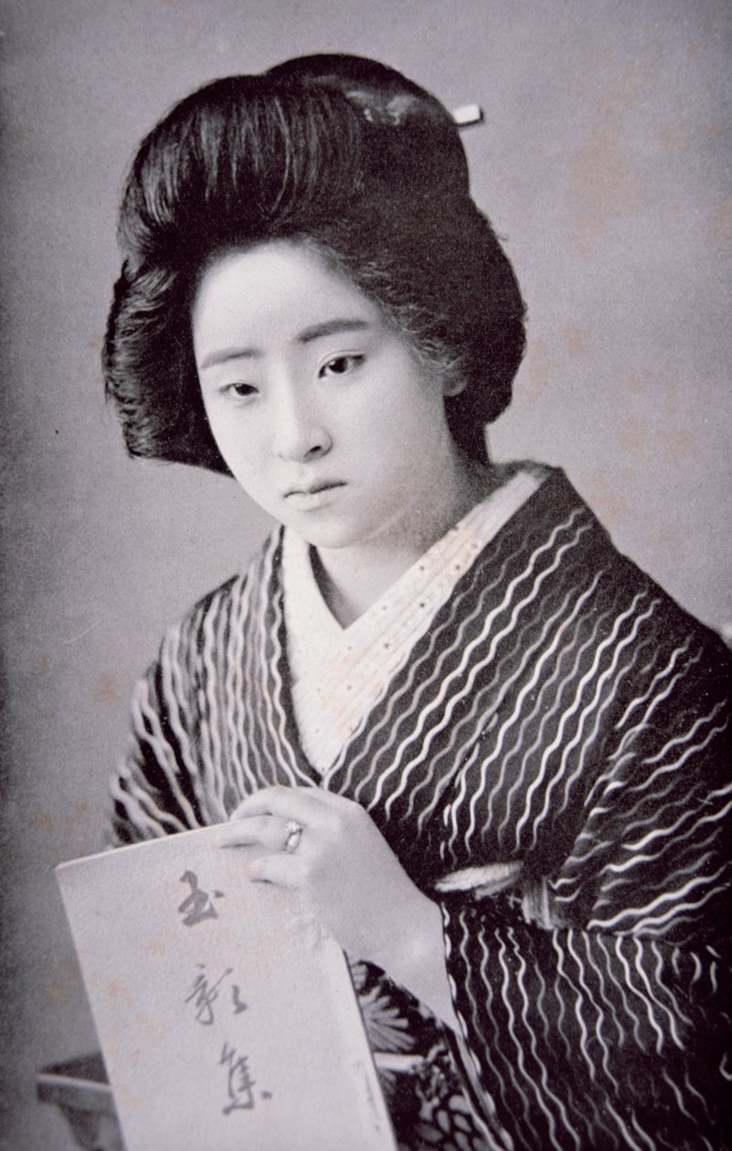 日本の少女、1910年頃（モノクロ写真 作： 写真家日本人