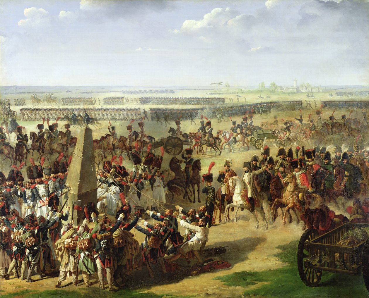 1806年10月18日、1810年、ロスバッハの柱を引き下ろすフランス軍 作： ピエール・アントワーヌ・オーギュスタン・ヴァフラード