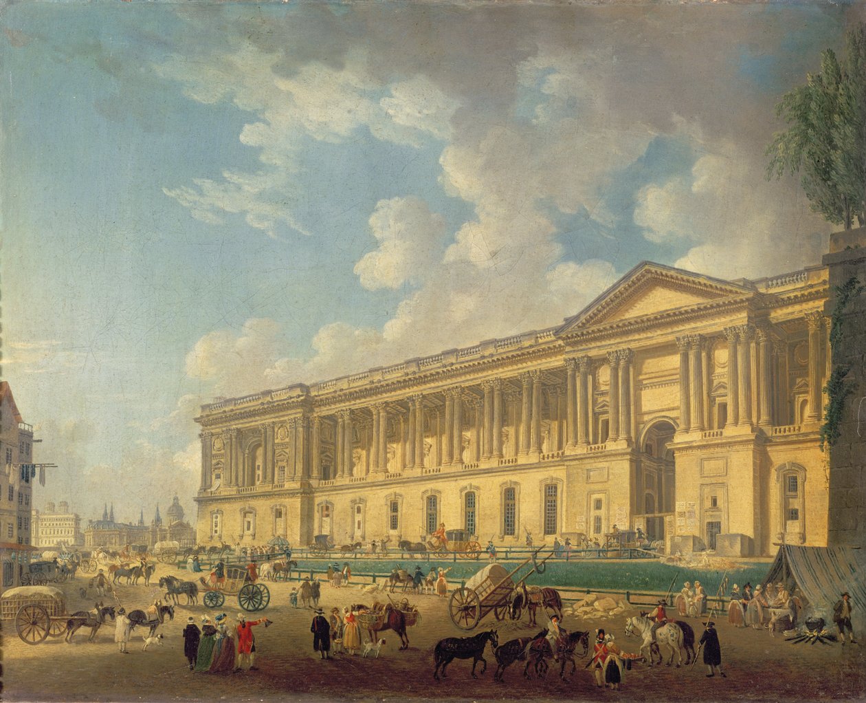 ルーヴル美術館の列柱。 c.1770 作： ピエール・アントワーヌ・ドマシー