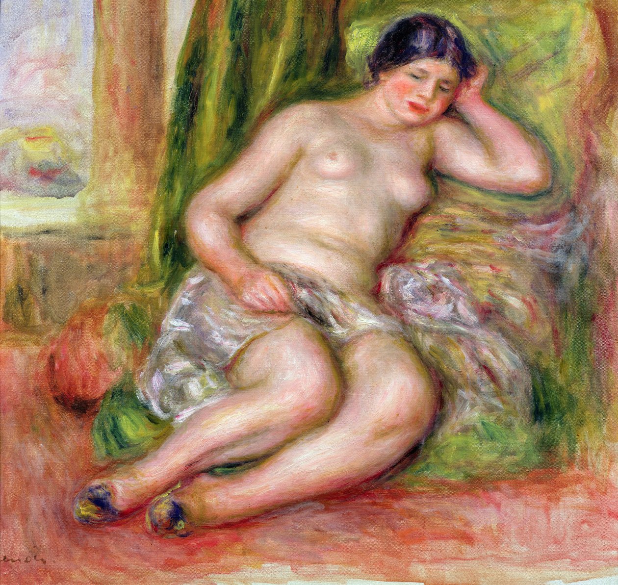 眠っているオダリスク、またはトルコのスリッパのオダリスク、c.1915-17 作： ピエールオーギュストルノワール
