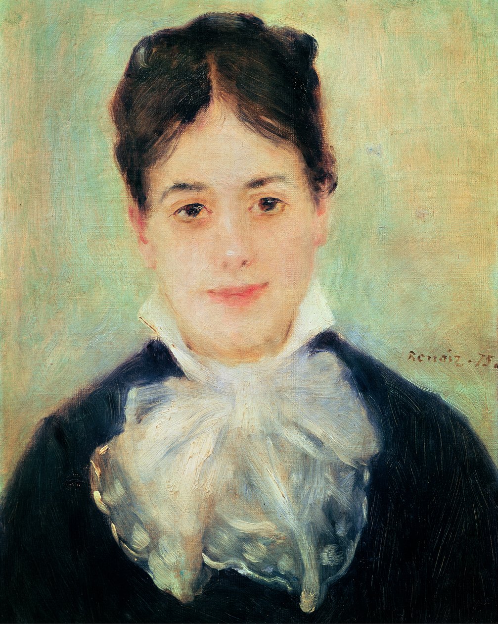 笑顔の女性、1875 作： ピエールオーギュストルノワール