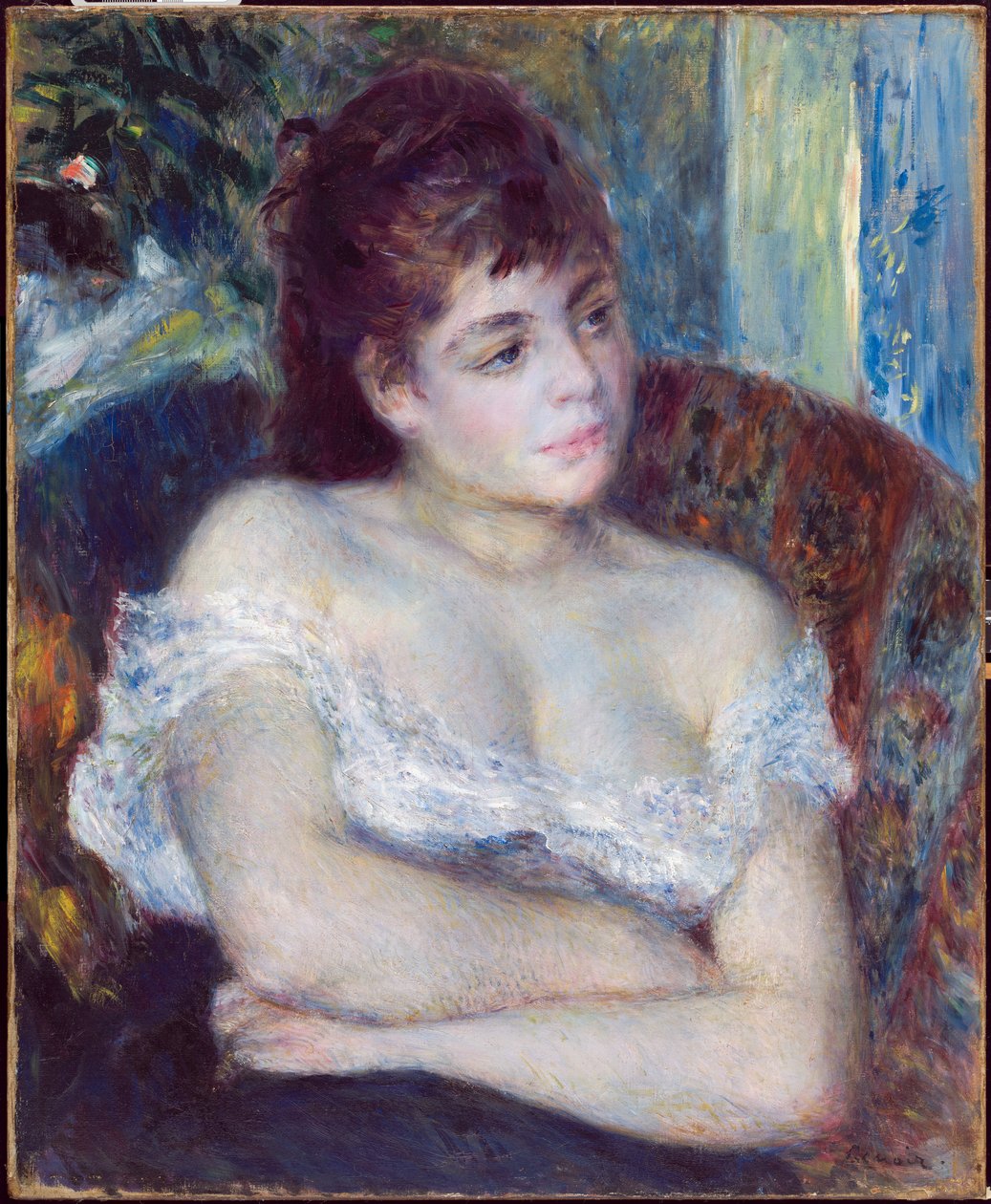 肘掛け椅子の女、1874 作： ピエールオーギュストルノワール