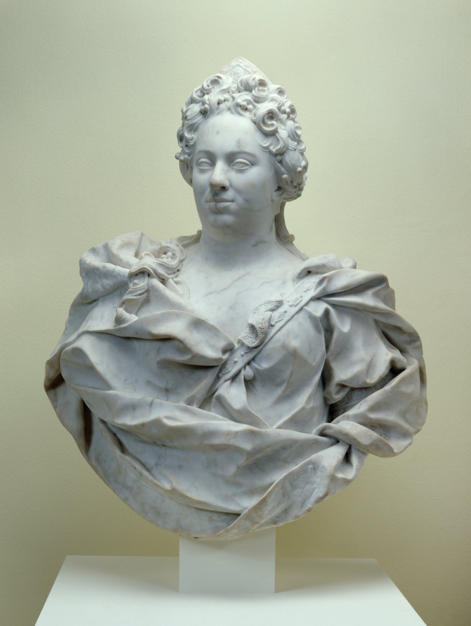 伯爵夫人マリアアマリアの胸像、1714年（カララ大理石） 作： ピエール・エティエンヌ・モノ