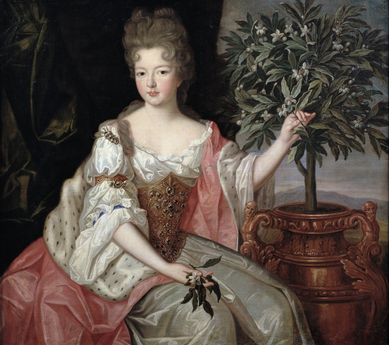 フランソワーズ・マリー・ド・ブルボンの肖像（1677-1749）オルレアン公爵夫人（マドモアゼル・ド・ブロワ） 作： ピエール・ゴベール