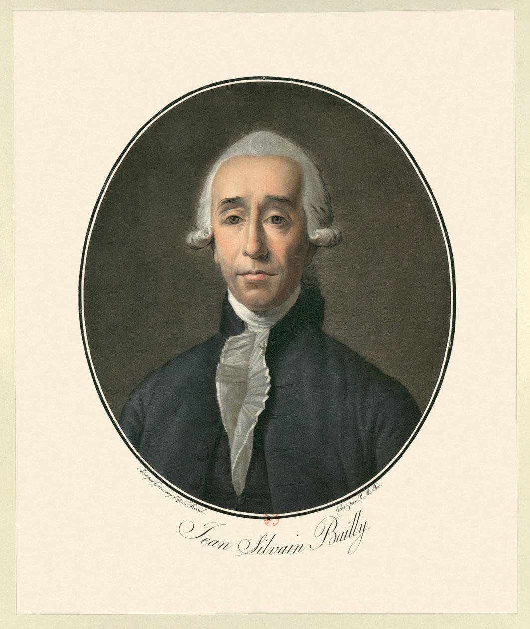 Jean Sylvain Bailly（1736-1793）フランスの天文学者、数学者、フリーメーソン、およびフランス革命の初期の政治指導者。 作： ピエール・ミシェル・アリックス