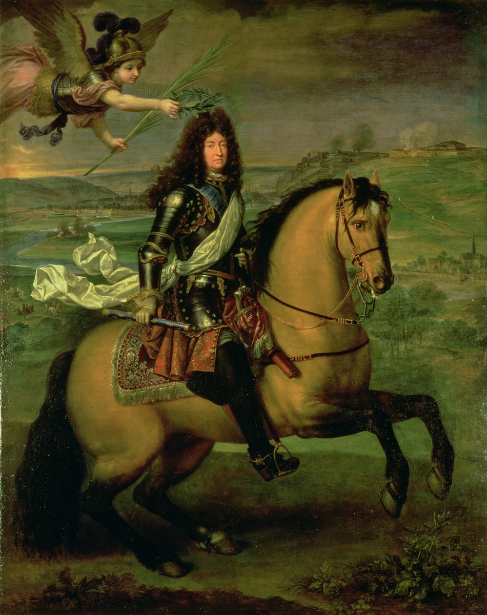 ルイ14世（1638〜1715年）の乗馬の肖像画、勝利、1692年頃 作： ピエール・ミニャール