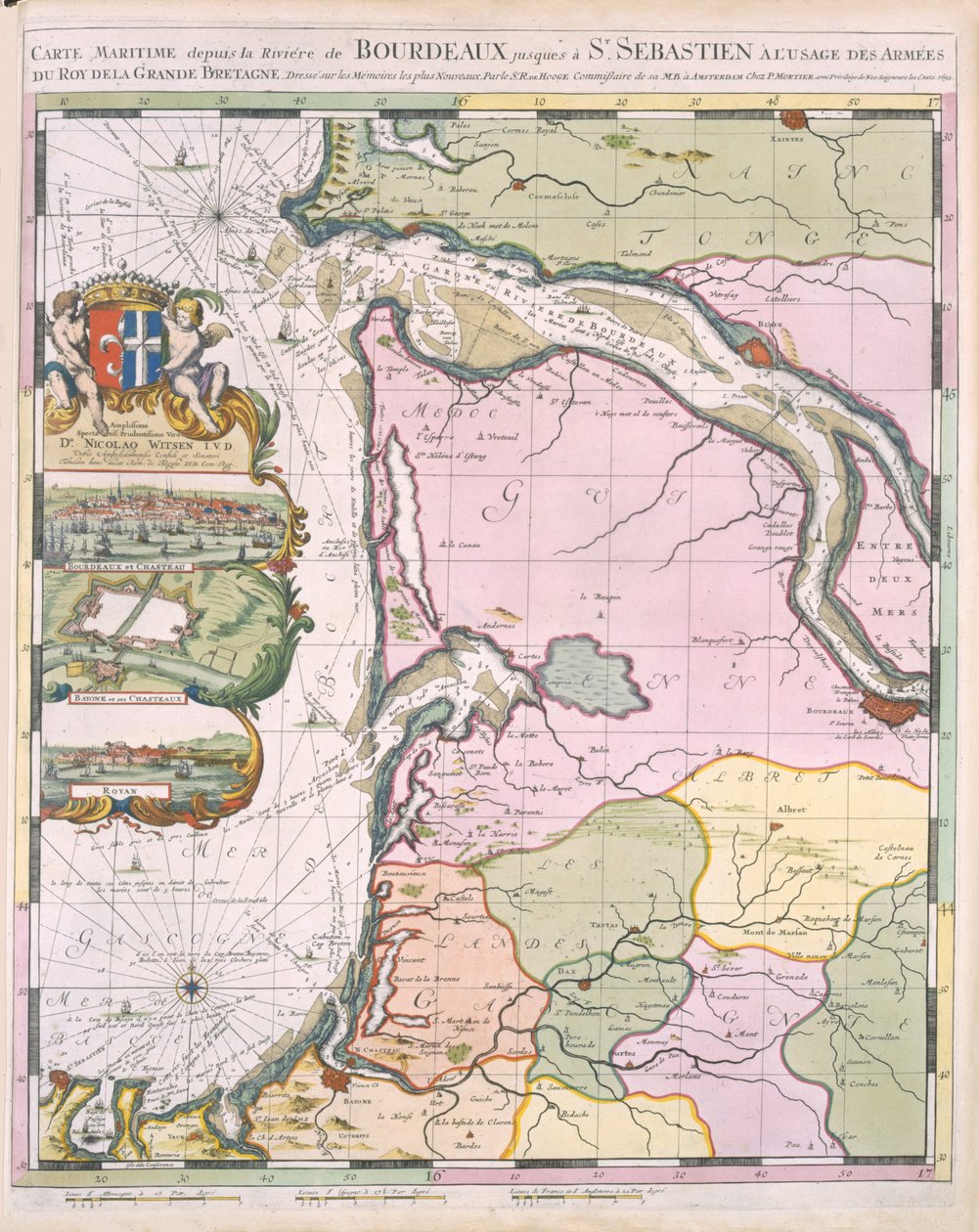La Naptune Francois、またはAtlas of Sea Charts、1693 作： ピエール・モルティエ