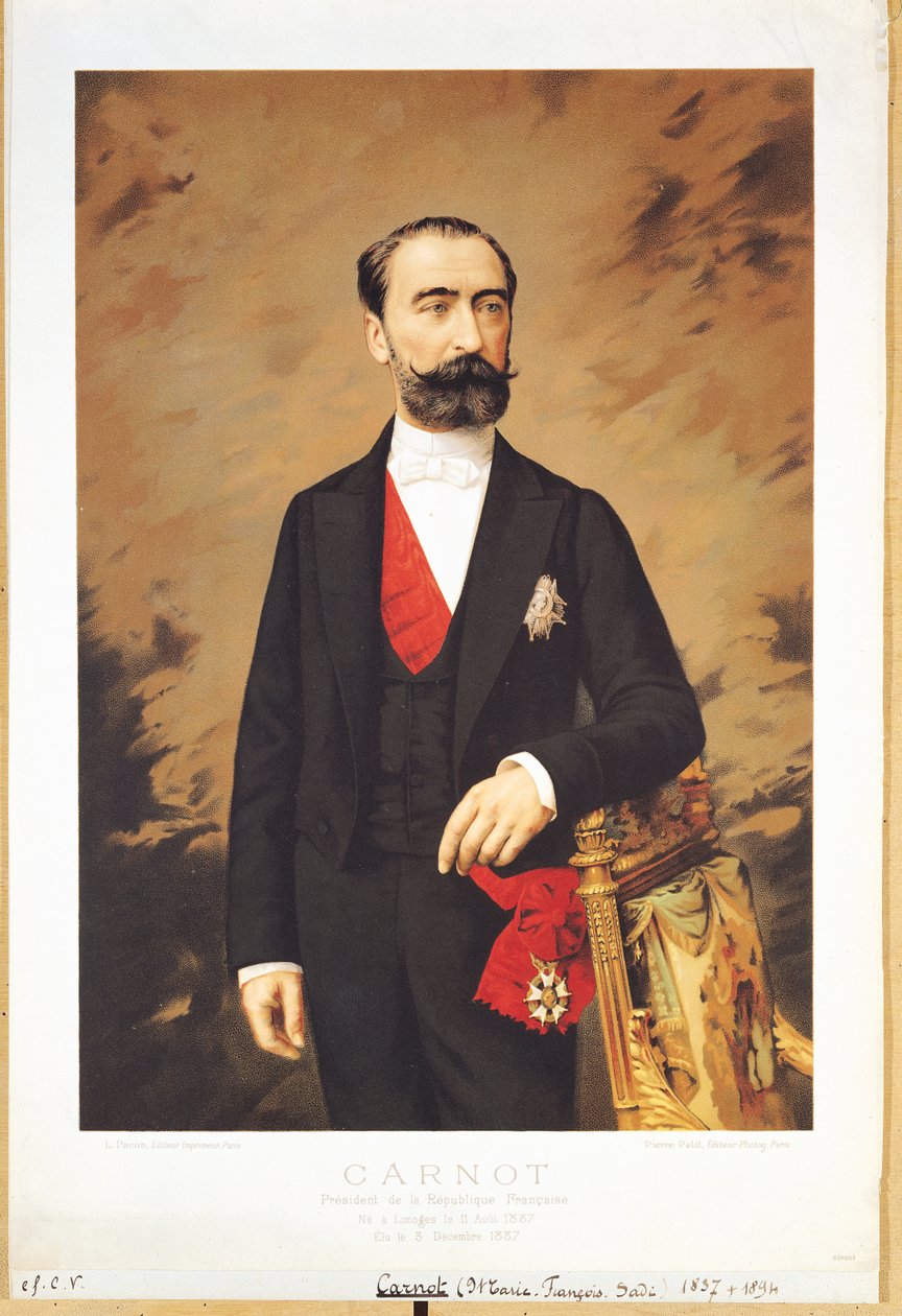 マリー・フランソワ・サディ・カルノーの肖像（1837-94）1887 作： ピエールプチ