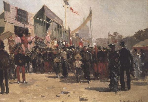 エスプラネードデアンヴァリッドのフェア、1891年 作： ピエール・ヴォーティエ