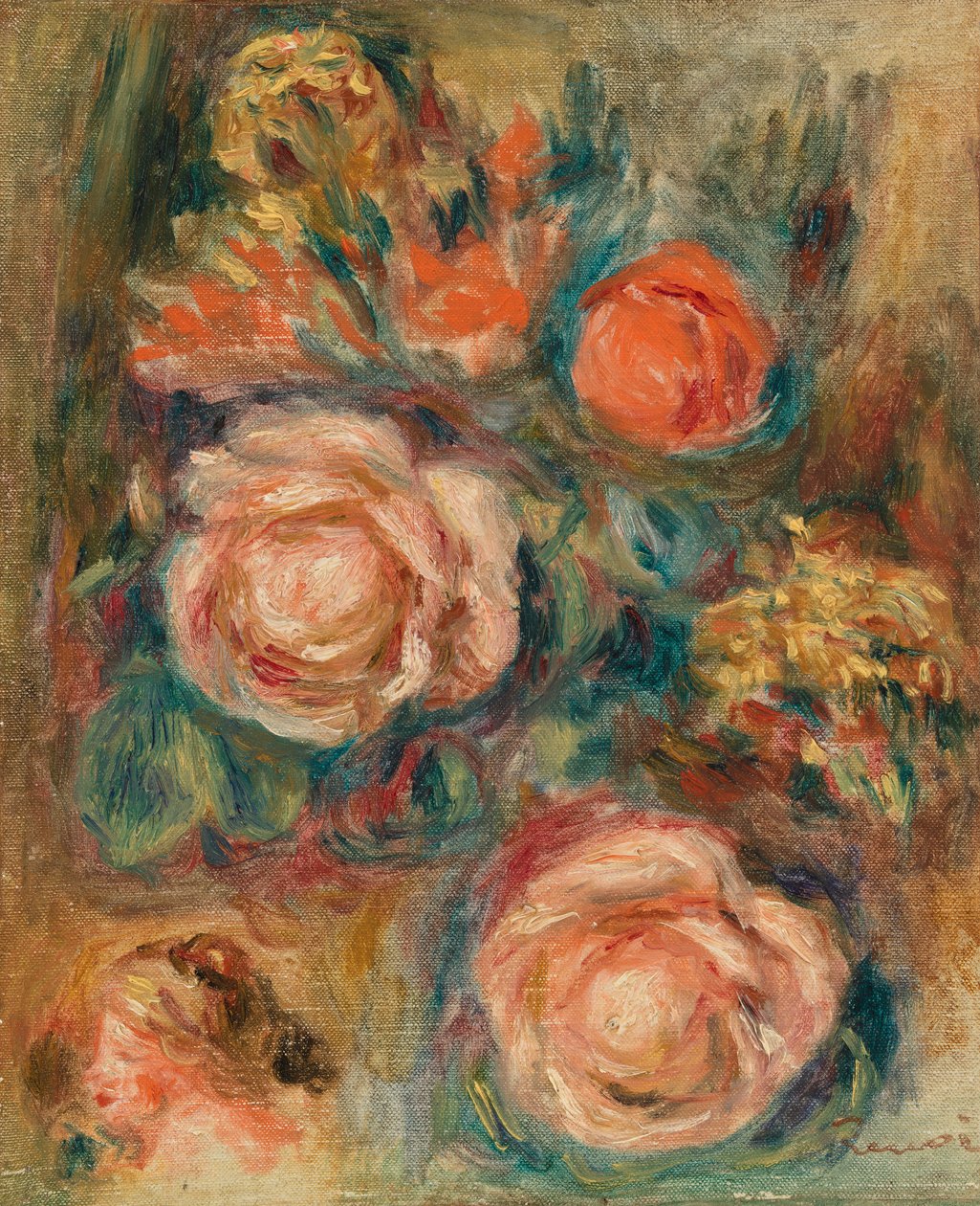バラの花束（Bouquet de roses） 作： ピエールオーギュストルノワール