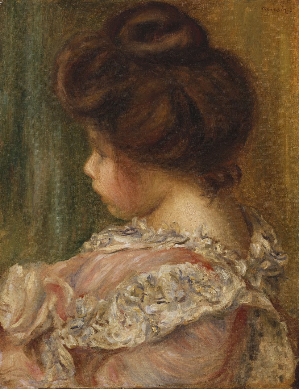 若い女の子の肖像画 作： ピエールオーギュストルノワール